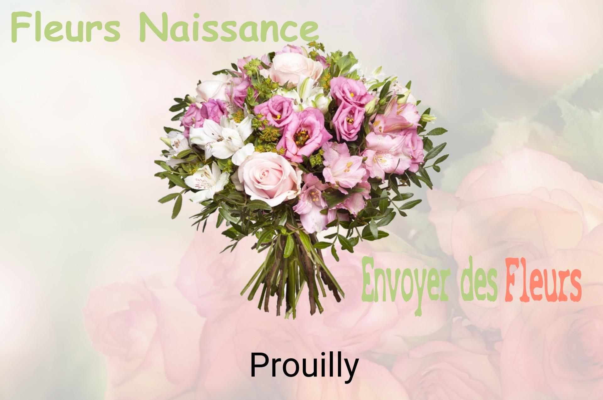 Bouquet de fleurs de naissance livré à Prouilly